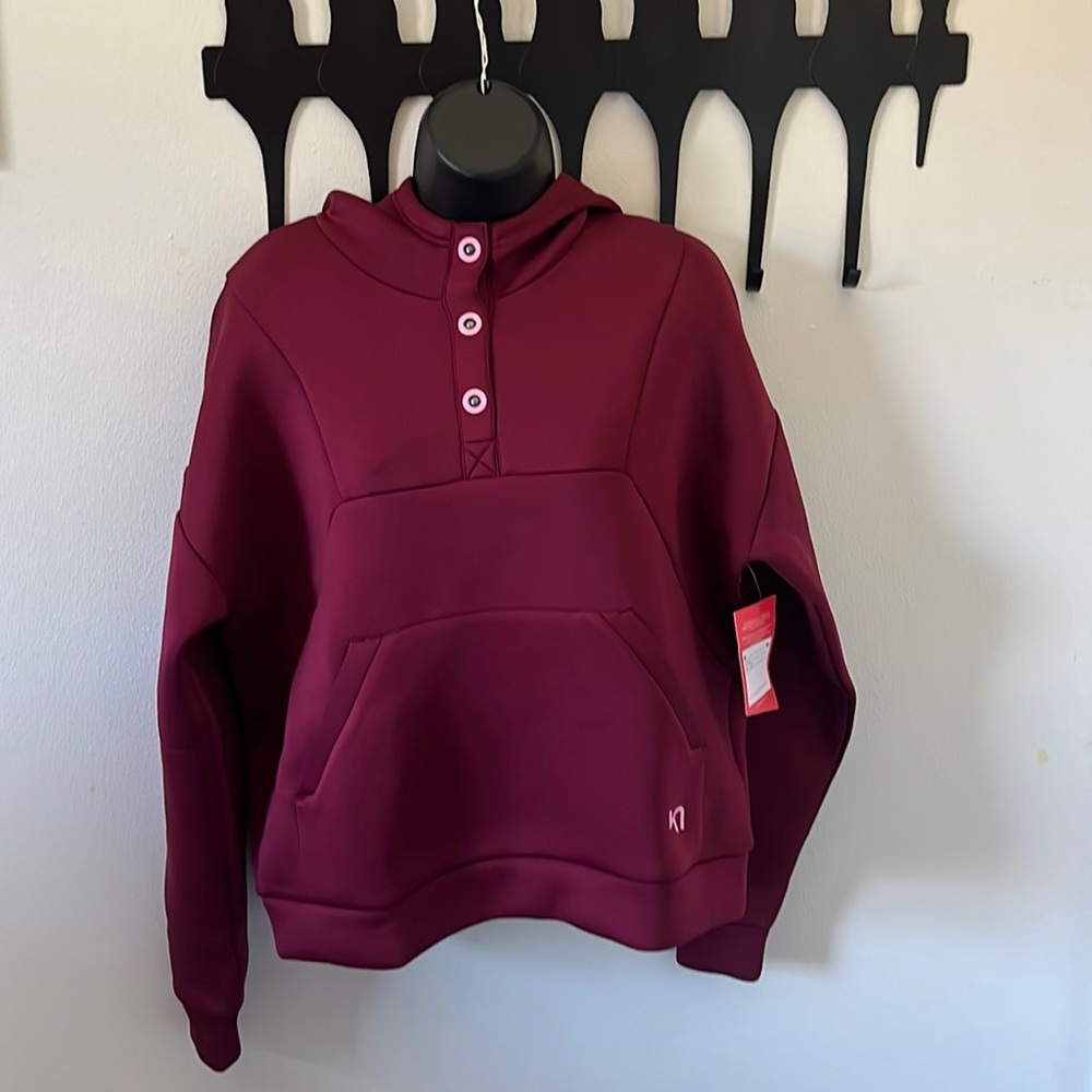 NWT burgundy “Ellen” hoodie